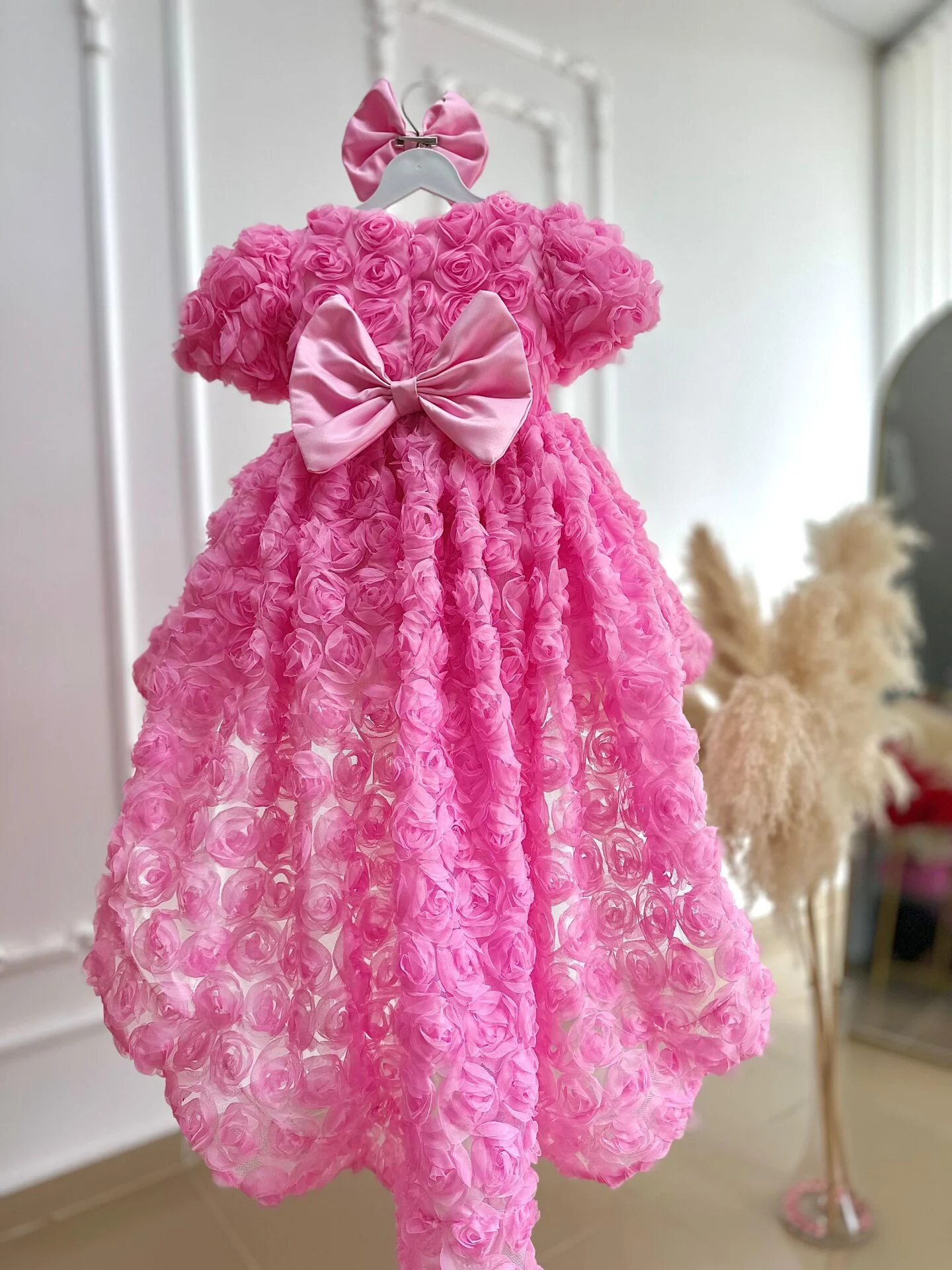 Gül Masalı Kuyruklu Abiye Pembe