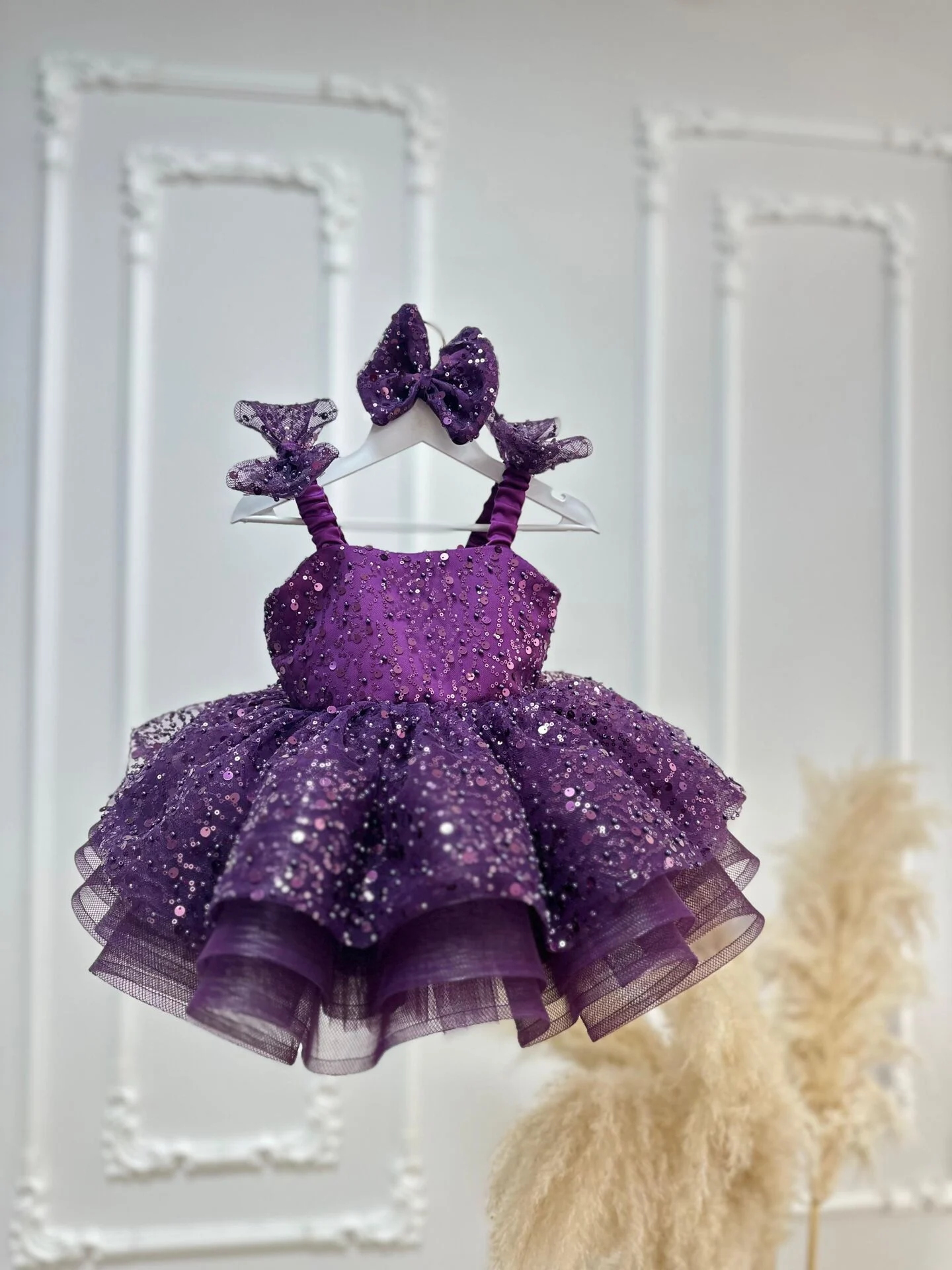 Leylak Masalı Abiye Elbise Mor