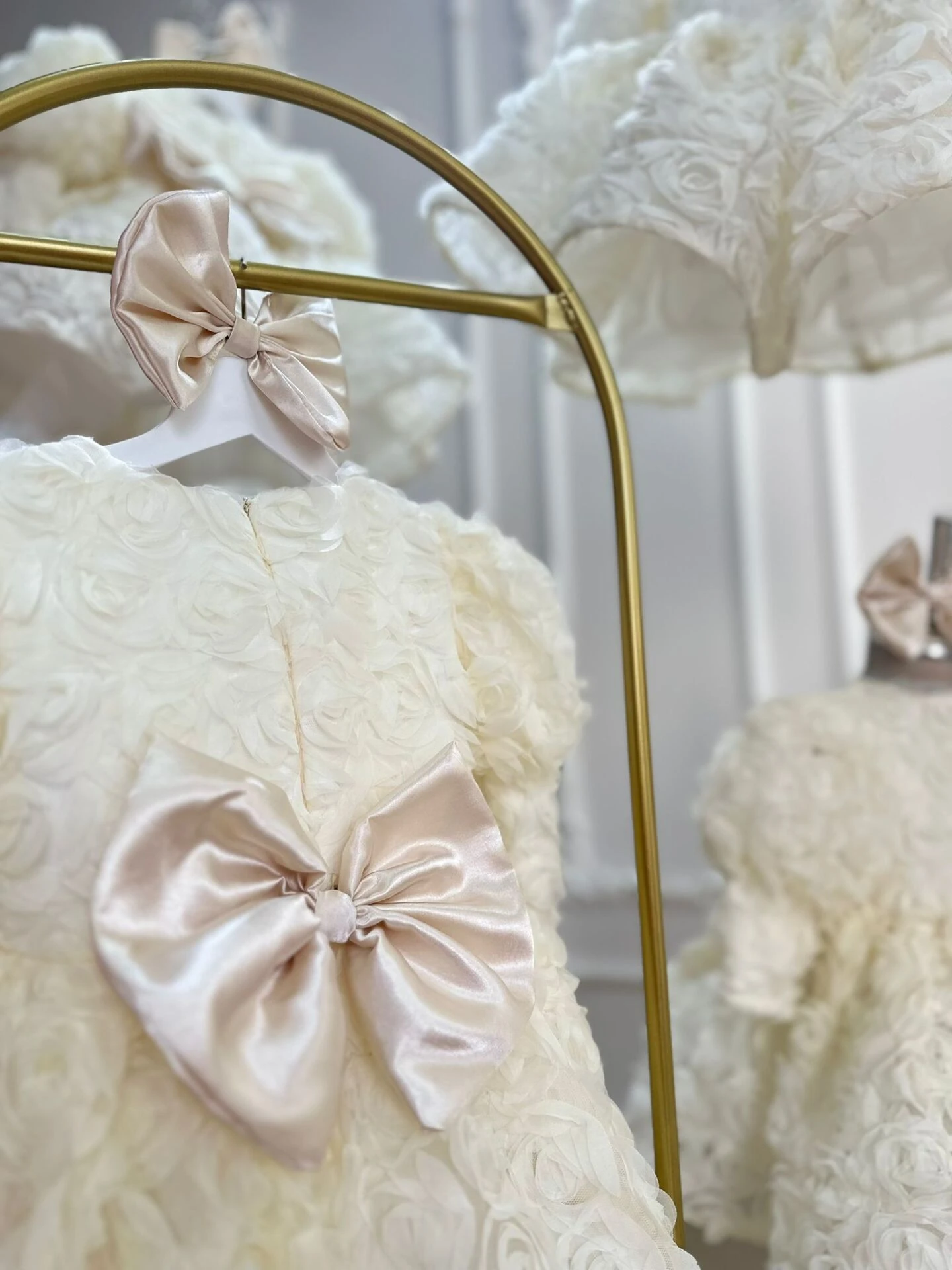 Masal Gülü Abiye Elbise Beyaz