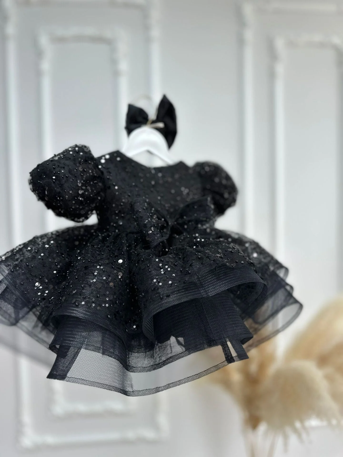 Siyah İnci Abiye Elbise