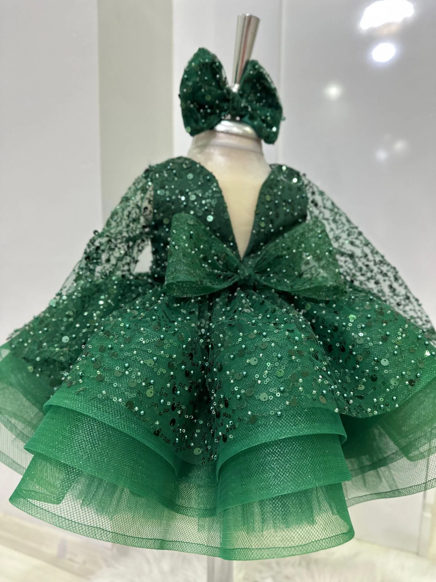 Zümrüt Nilüfer Elbise Yeşil