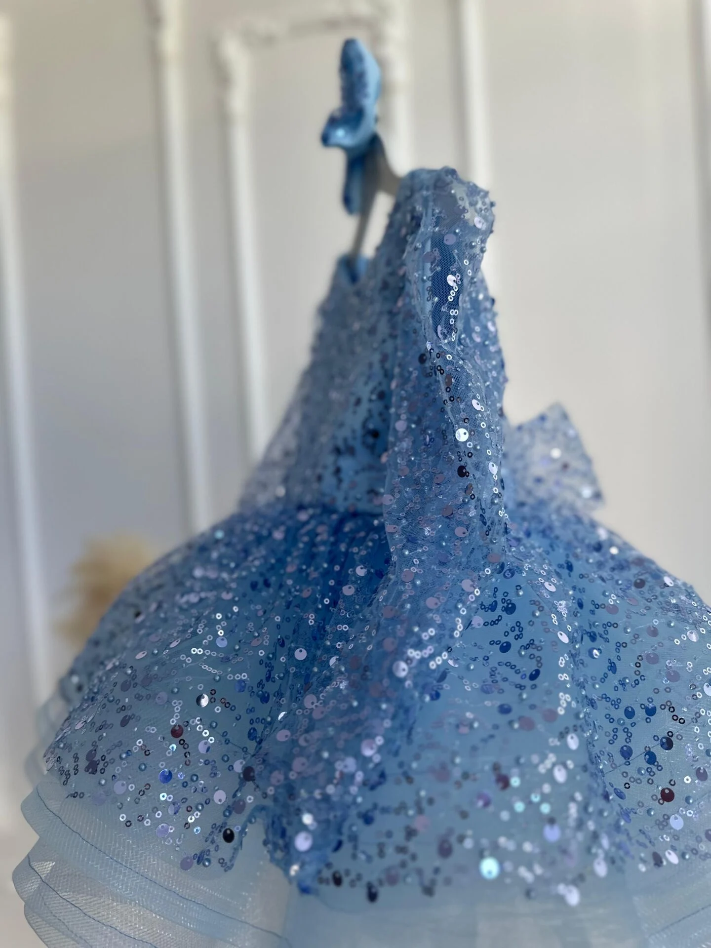 Bebe Mavisi Elbise,Çocuk Abiye (Elsa için Tercih Edilen)