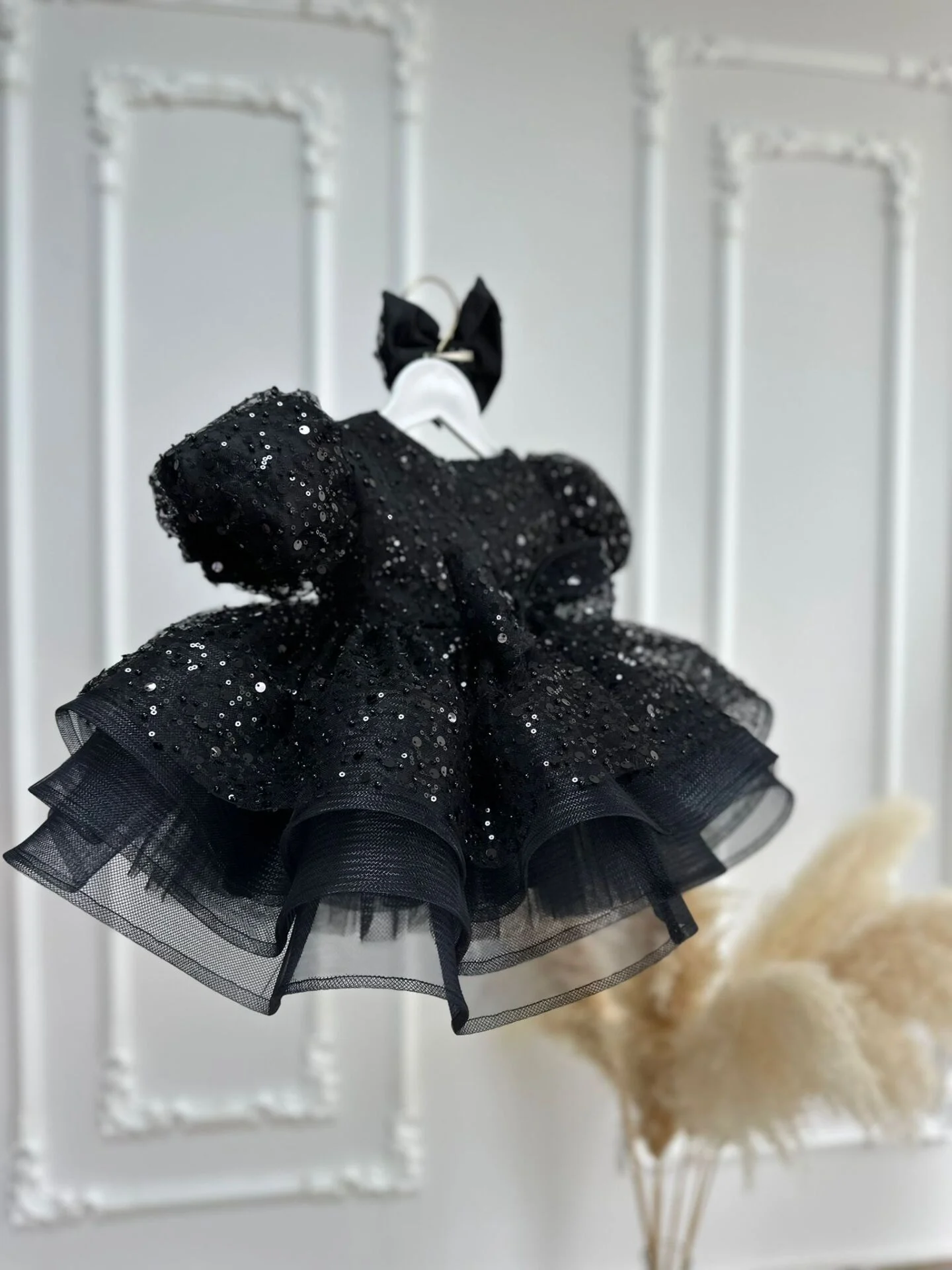 Siyah İnci Abiye Elbise