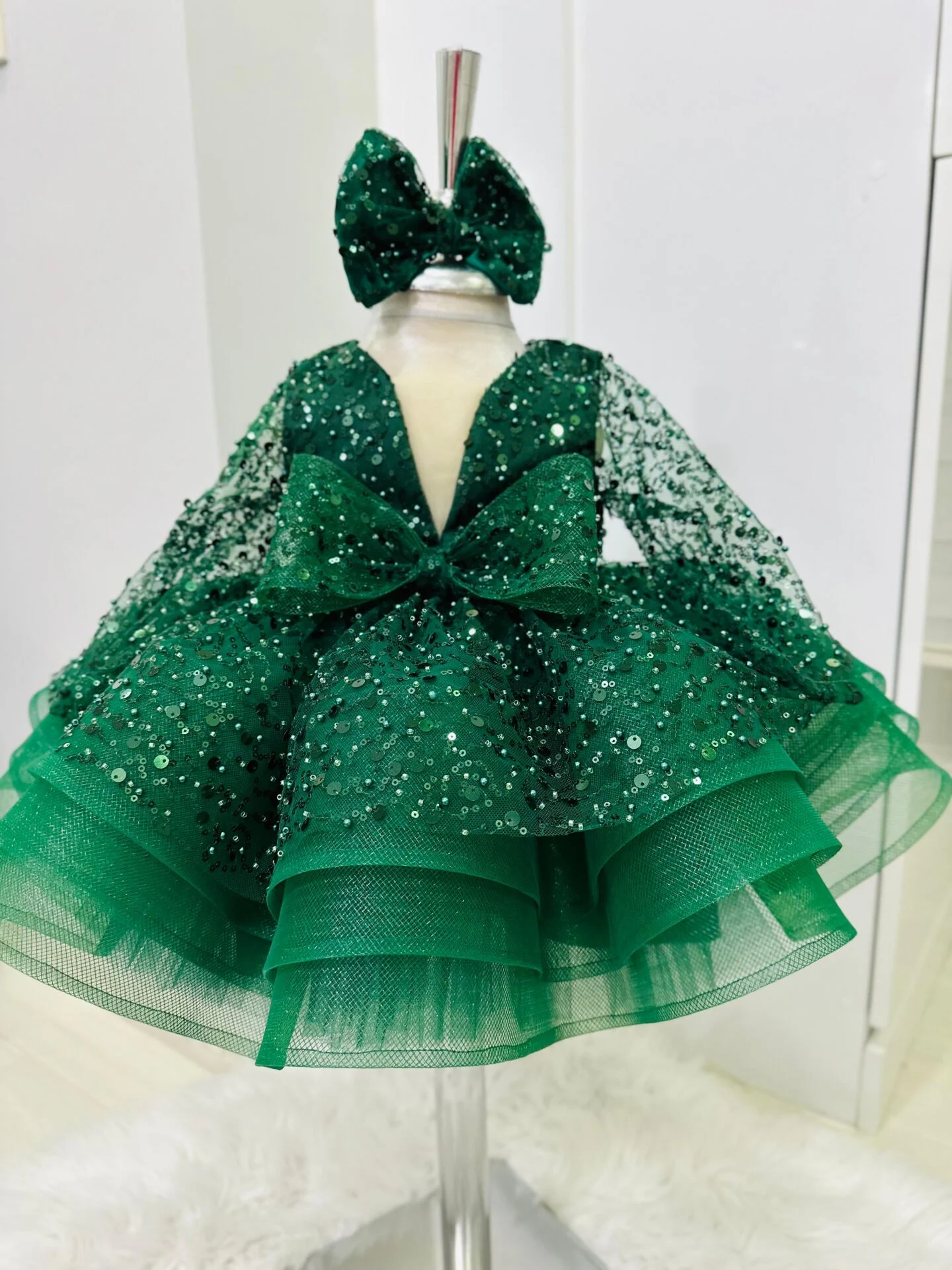 Zümrüt Nilüfer Elbise Yeşil