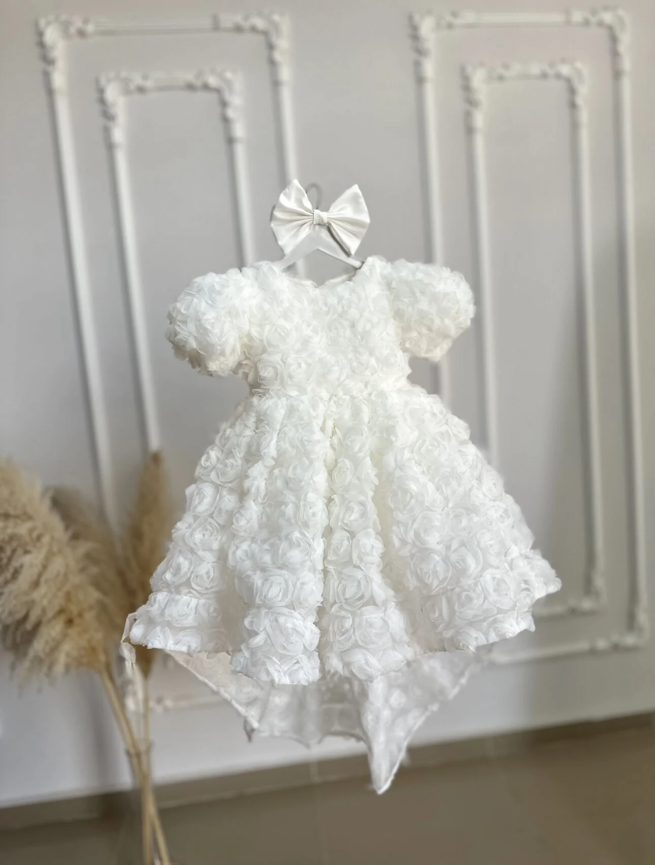 Beyaz Kuyruklu Abiye Düğün,Nişan,Doğum Günü Çocuk ve Bebek Abiyesi