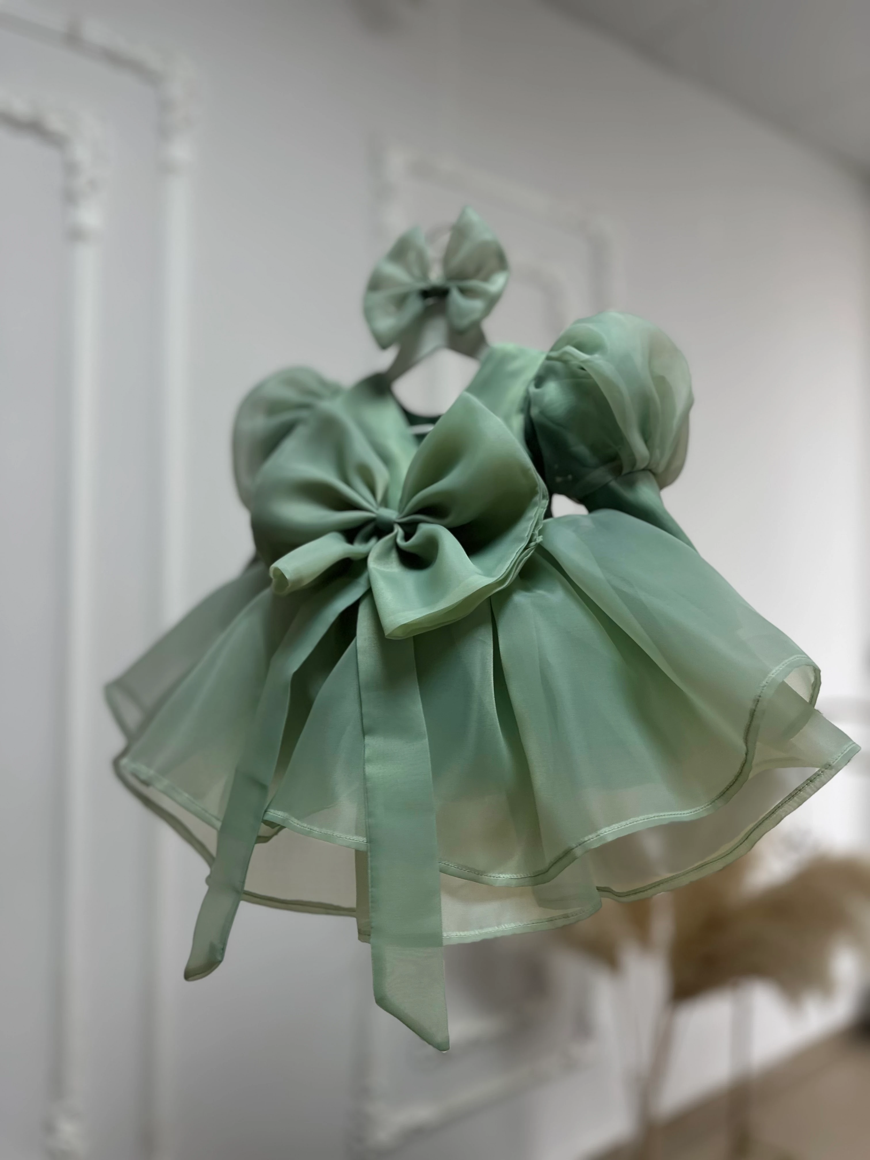 Su Yeşili kışlık Zarif Parti,Düğün Çocuk Abiyesi