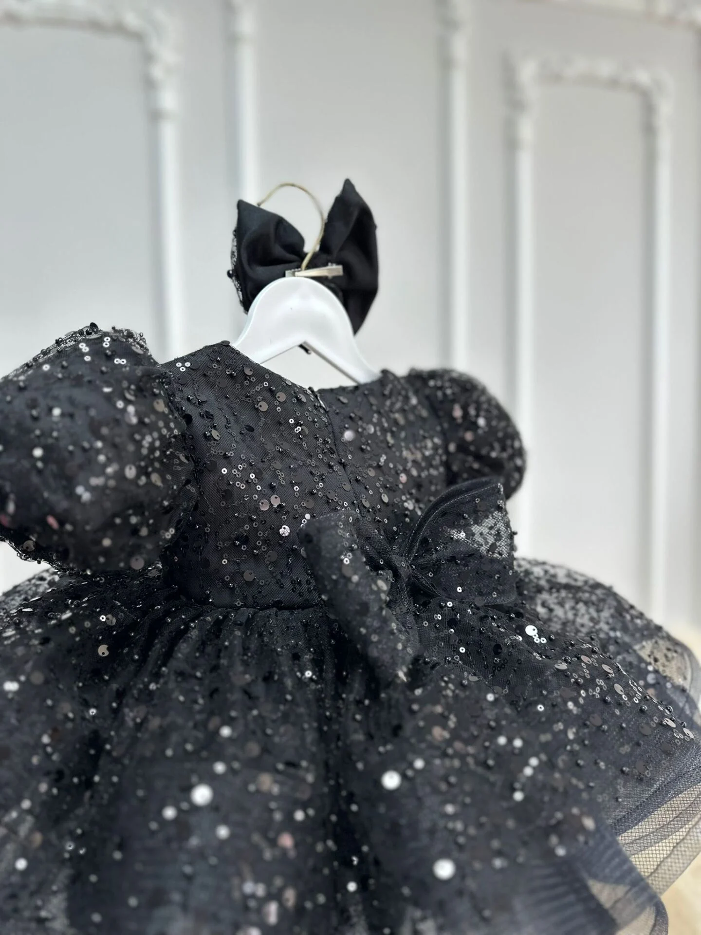 Siyah İnci Abiye Elbise