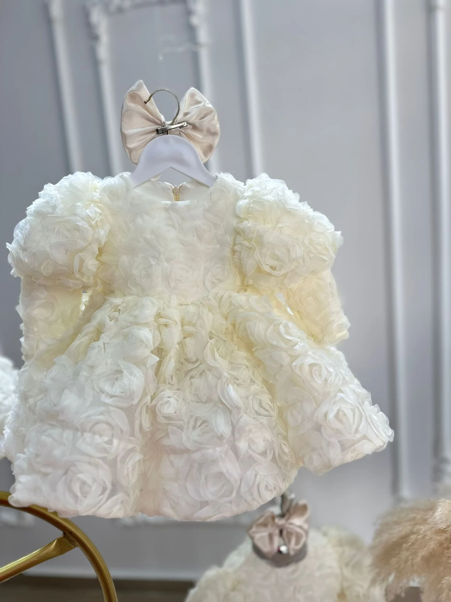 Masal Gülü Abiye Elbise Beyaz