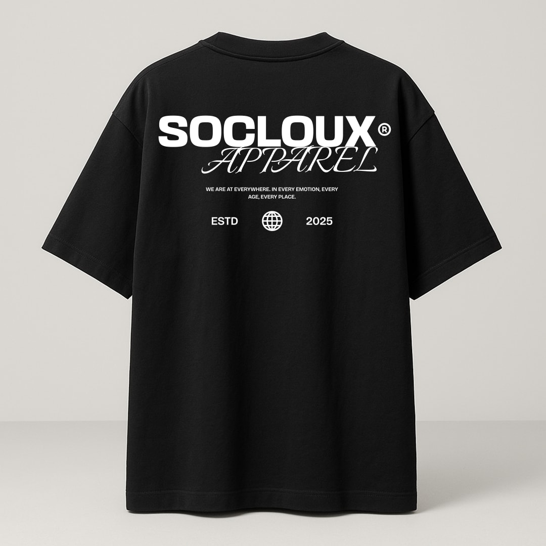 SOCLOUX APPAREL 2025 PREMIUM OVERSIZE T-SHIRT - SİYAH