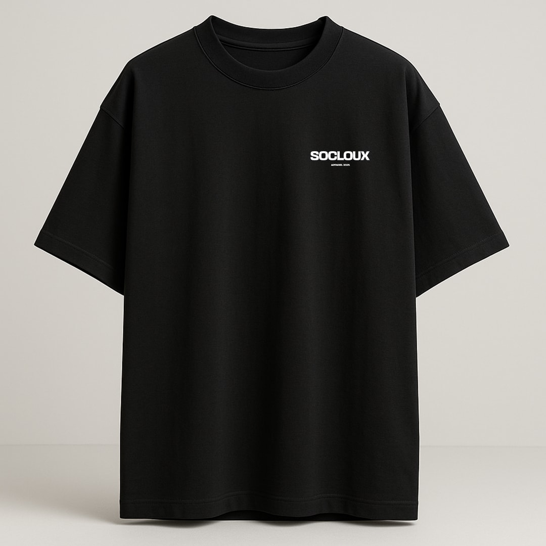 SOCLOUX APPAREL BASIC PREMIUM OVERSIZE T-SHIRT - SİYAH