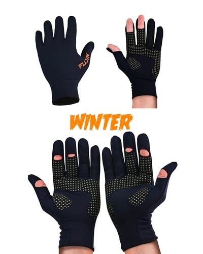 Fujin Pro Angler Winter Gloves Black