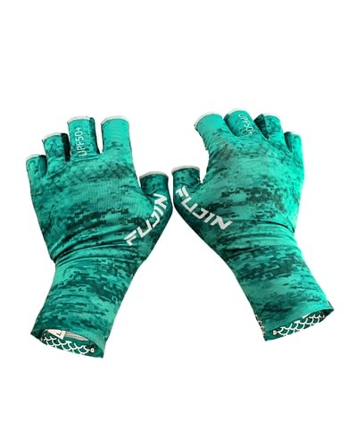 Fujin Pro Angler Summer Gloves Green