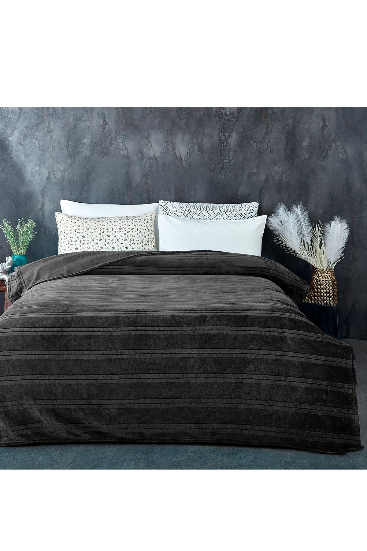 Supersoft Yumuşak Çift Kişilik Battaniye Yatak Örtüsü Mayer 180x230 Cm