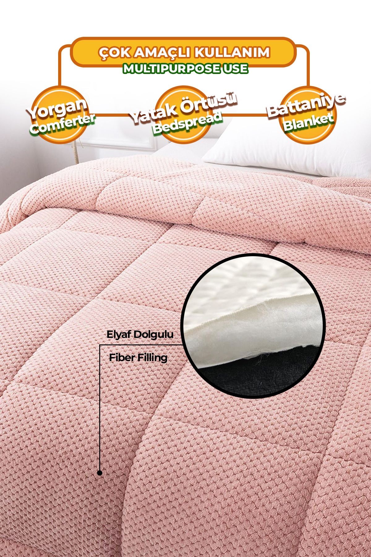 Ultra Yumuşak Tek Kişilik Çift Taraflı Wellsoft Peluş Yorgan Yıkanabilir 160x220 Cm