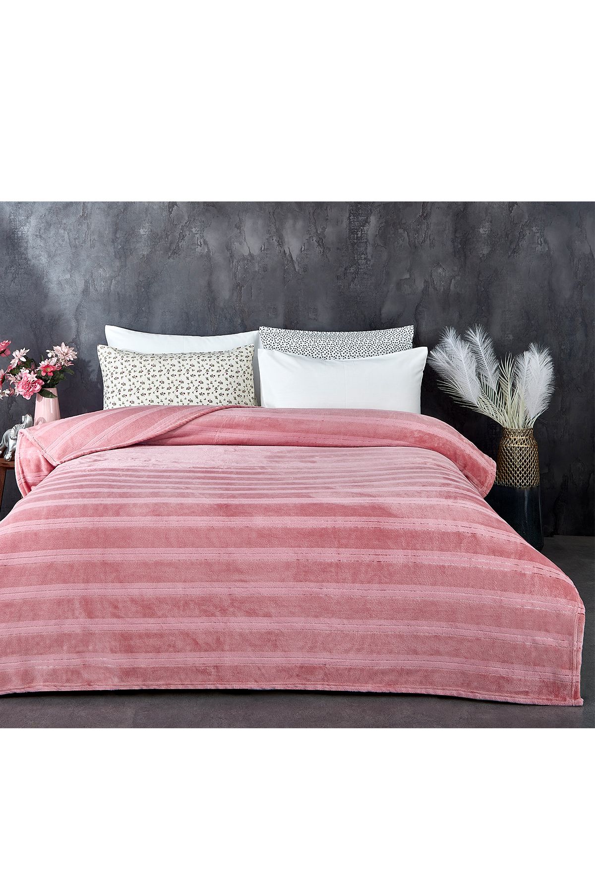 Supersoft Yumuşak Çift Kişilik Battaniye Yatak Örtüsü Mayer 180x230 Cm