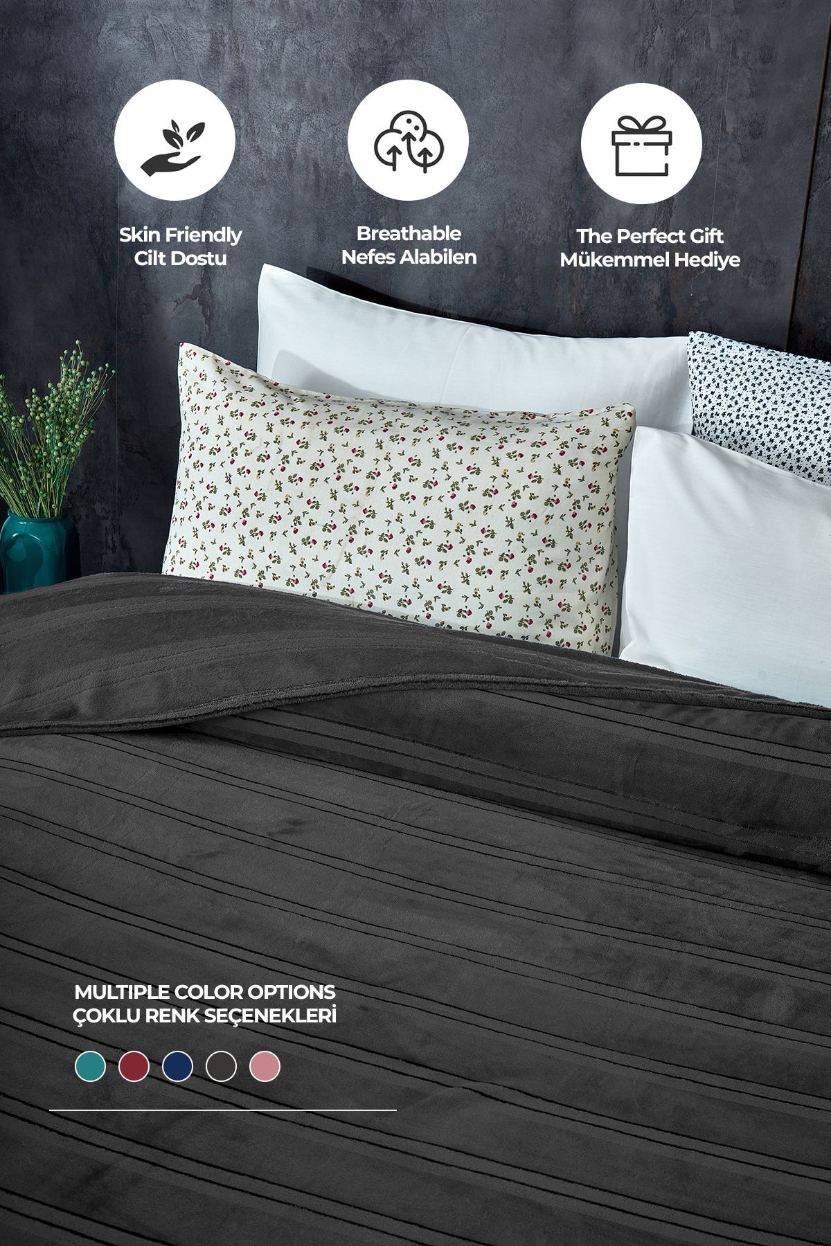 Mayer Supersoft Yumuşak Tek Kişilik Battaniye Yatak Örtüsü 150x230 Cm