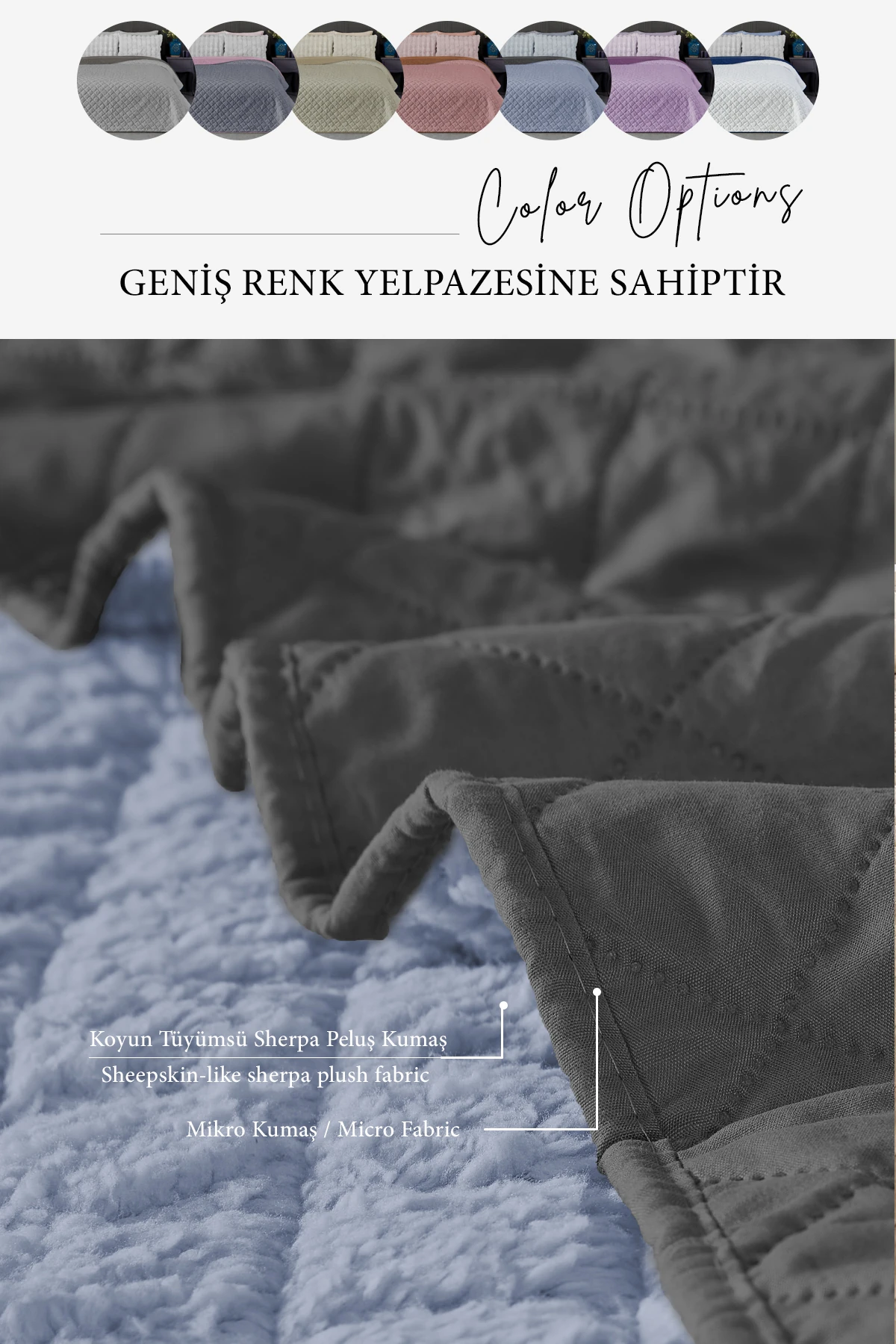 Premium Peluş Tek Kişilik Çok Amaçlı Yatak Örtüsü 160x220 Çift Taraflı Yumuşak Battaniye Pike