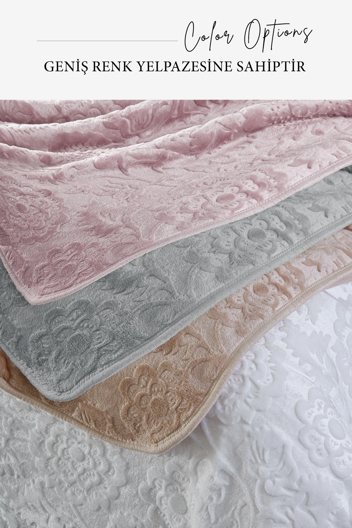 Maya Lora 3 Kg Embos Baskılı Battaniye Çift Kişilik Kalın Yumuşak 220x240 cm