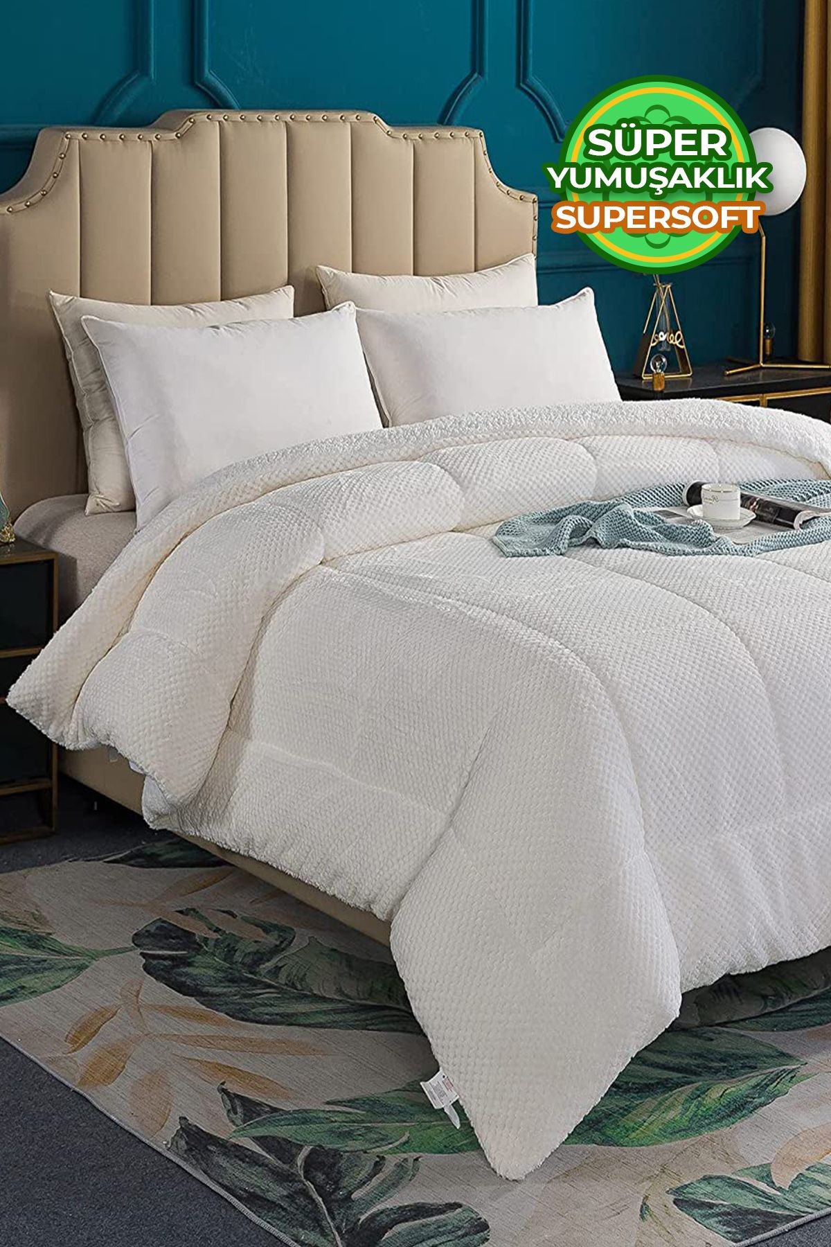 Ultra Yumuşak Çift Taraflı Wellsoft Peluş Yorgan Çift Kişilik (BATTANİYE/NEVRESİM) 200x220