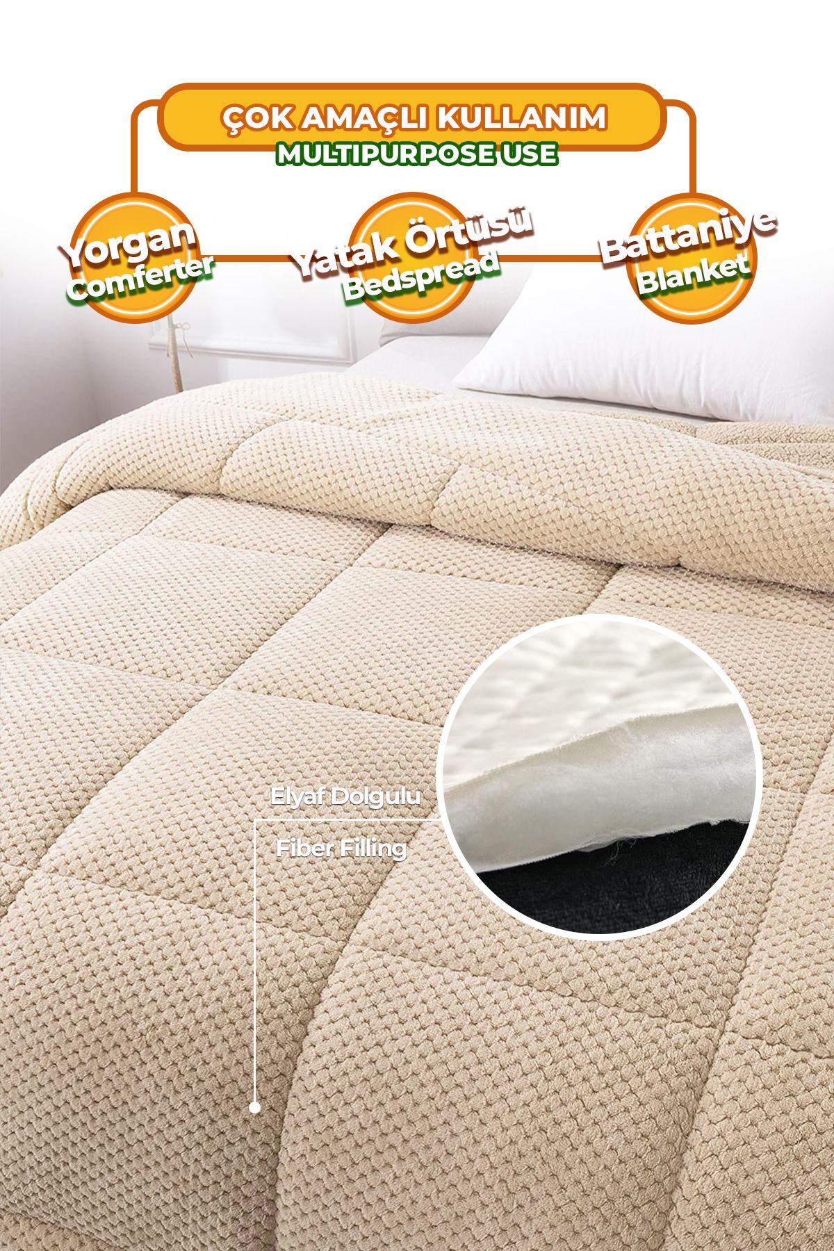 Ultra Yumuşak Tek Kişilik Çift Taraflı Wellsoft Peluş Yorgan Yıkanabilir 160x220 Cm