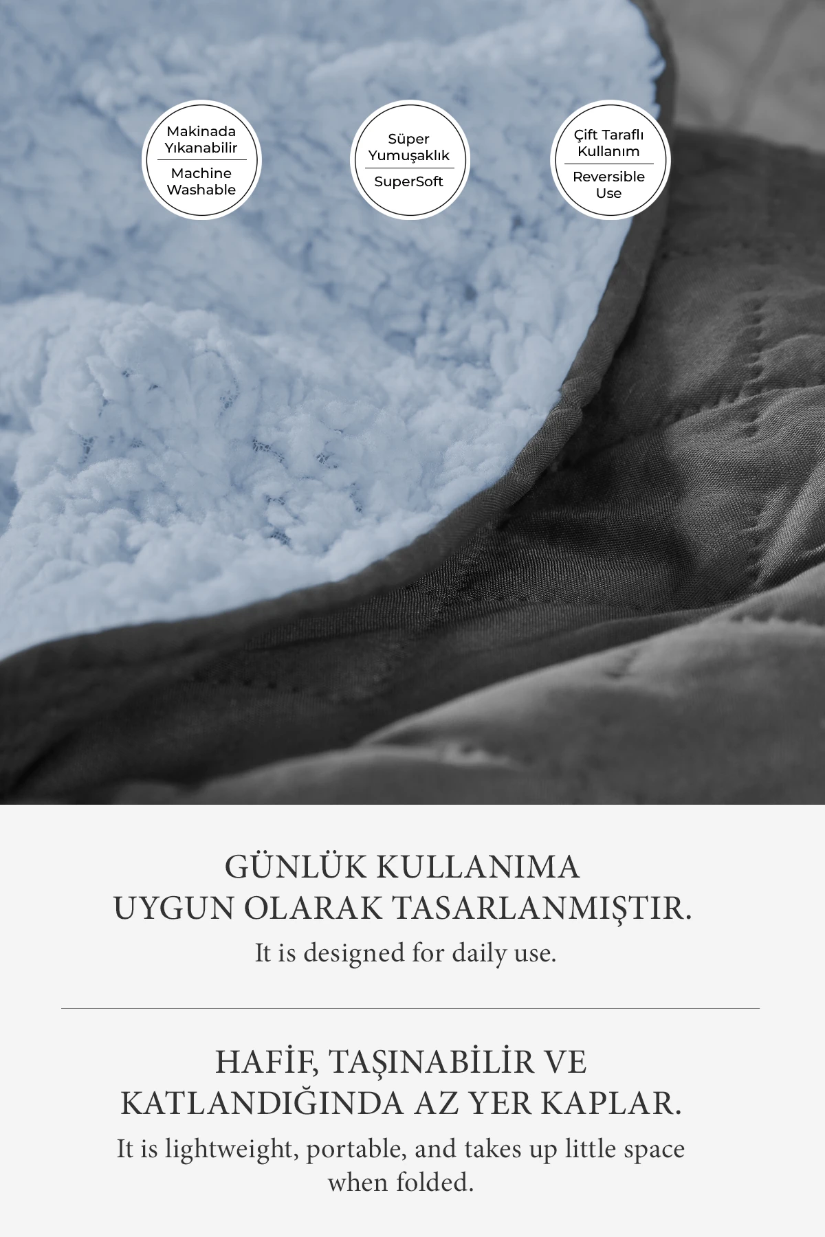 Premium Peluş Tek Kişilik Çok Amaçlı Yatak Örtüsü 160x220 Çift Taraflı Yumuşak Battaniye Pike