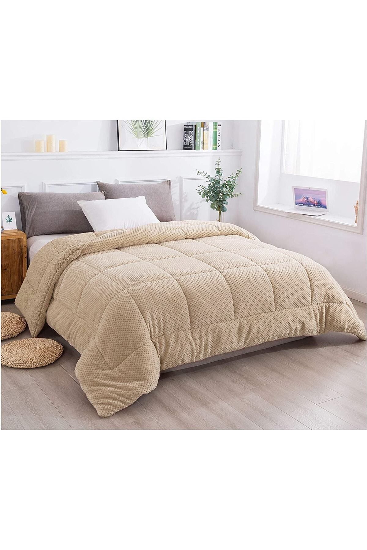 Ultra Yumuşak Tek Kişilik Çift Taraflı Wellsoft Peluş Yorgan Yıkanabilir 160x220 Cm