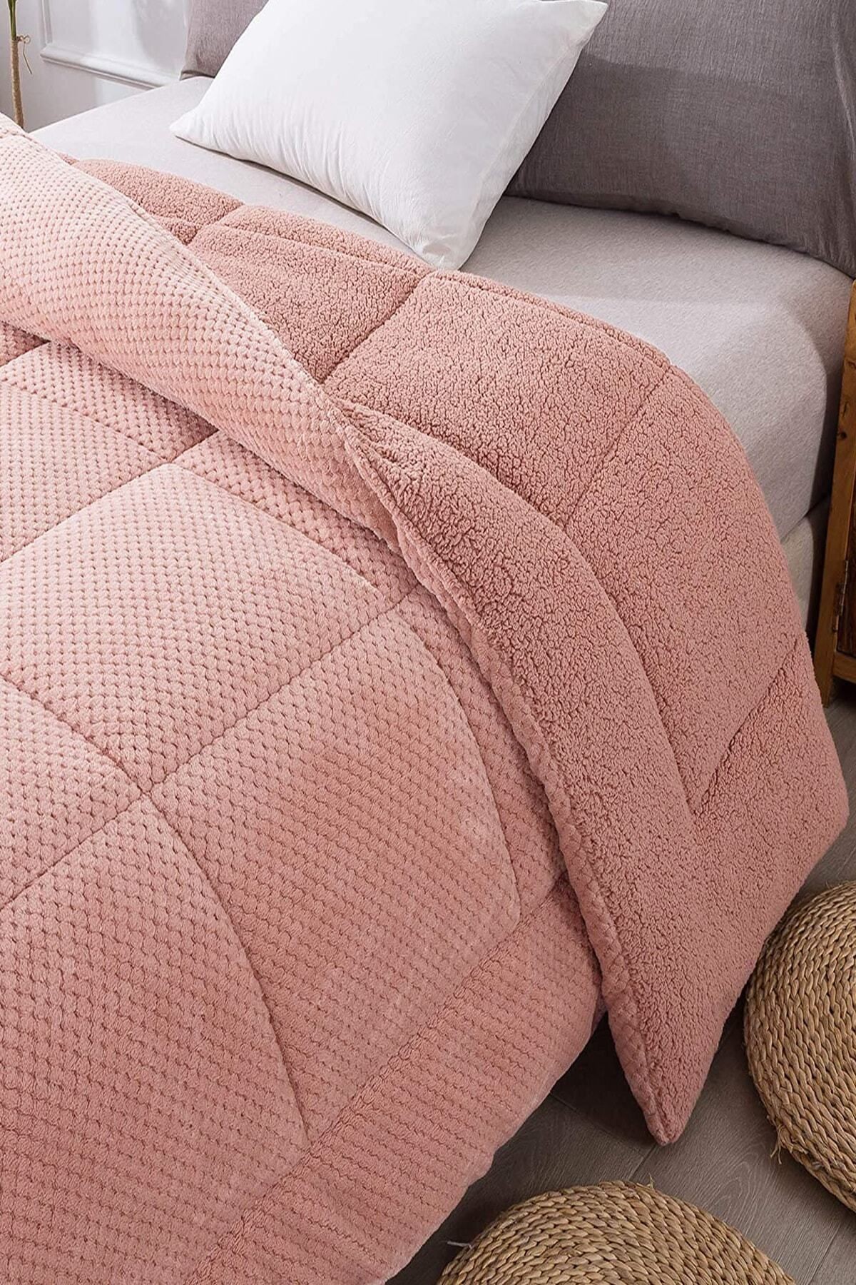 Ultra Yumuşak Tek Kişilik Çift Taraflı Wellsoft Peluş Yorgan Yıkanabilir 160x220 Cm