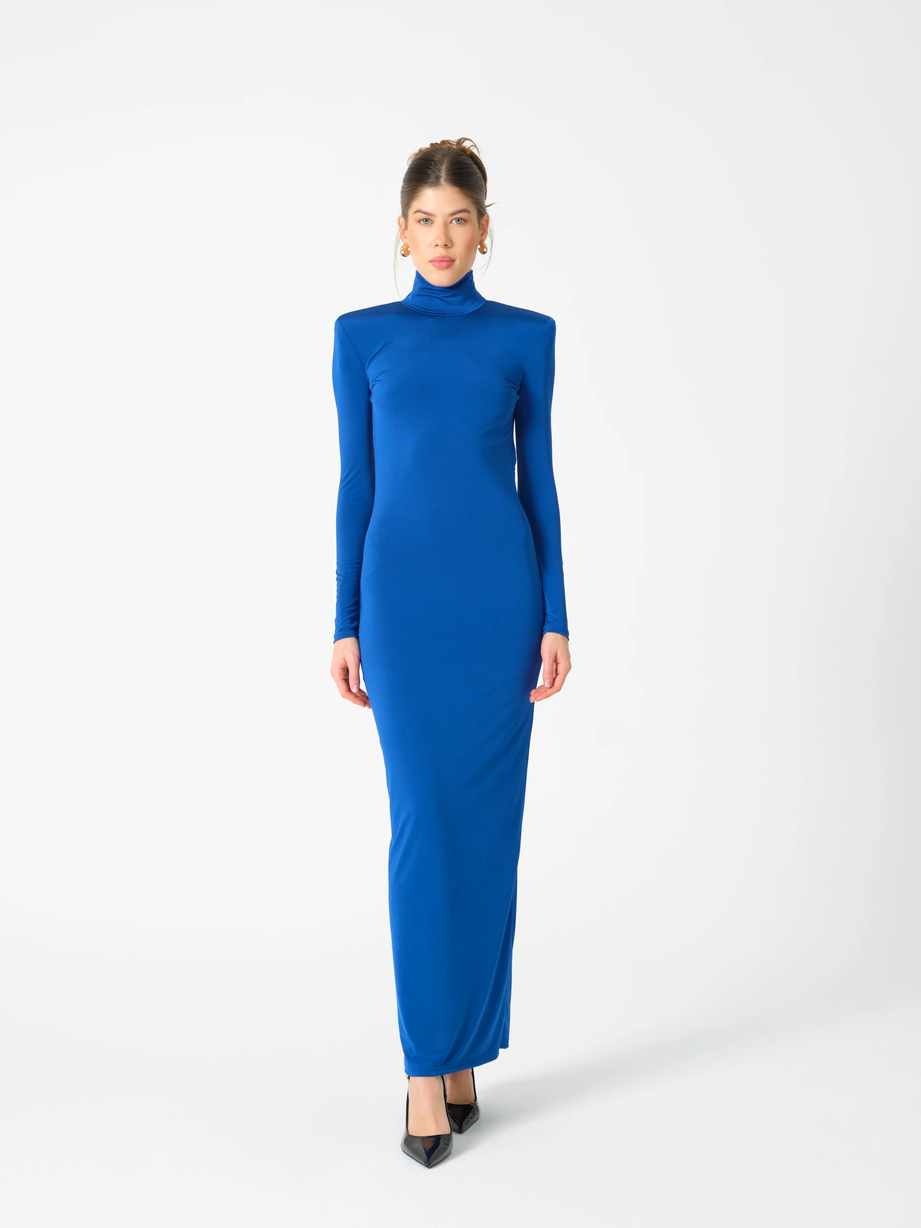 Solern Sırtı Açık Uzun Elbise - saks