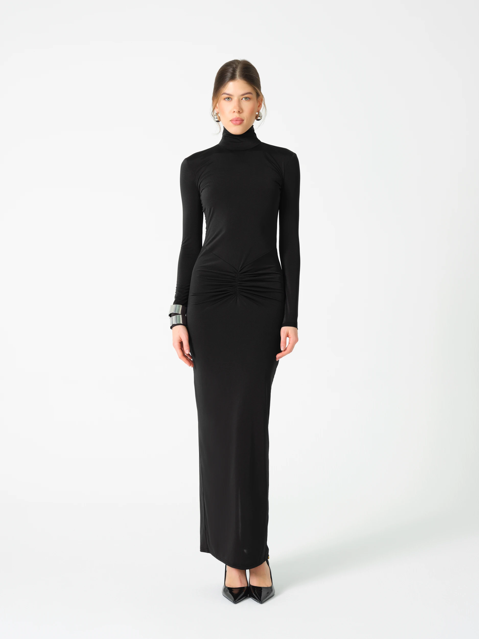 Florina Uzun Elbise - siyah