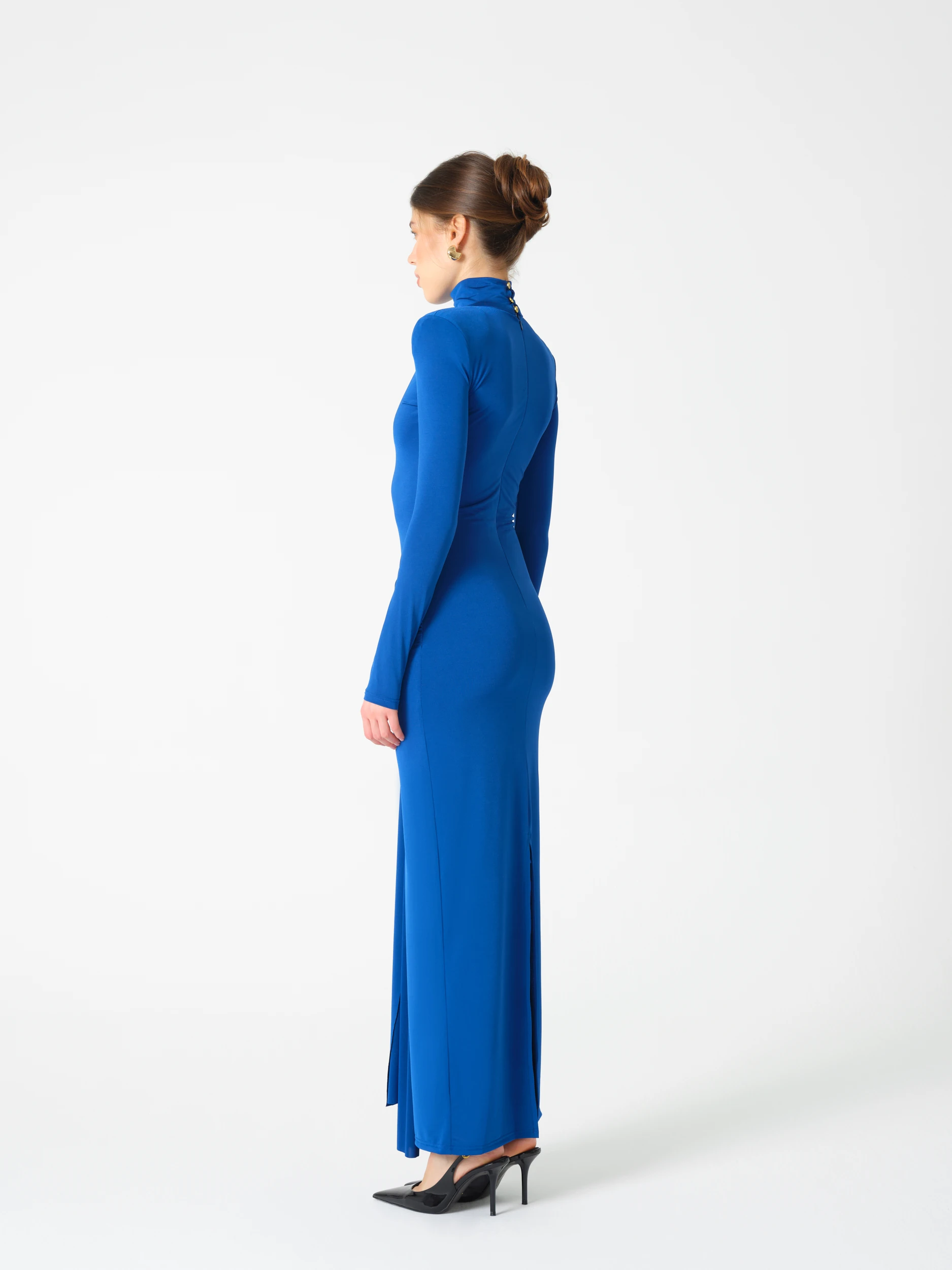 Ola Uzun Elbise - saks