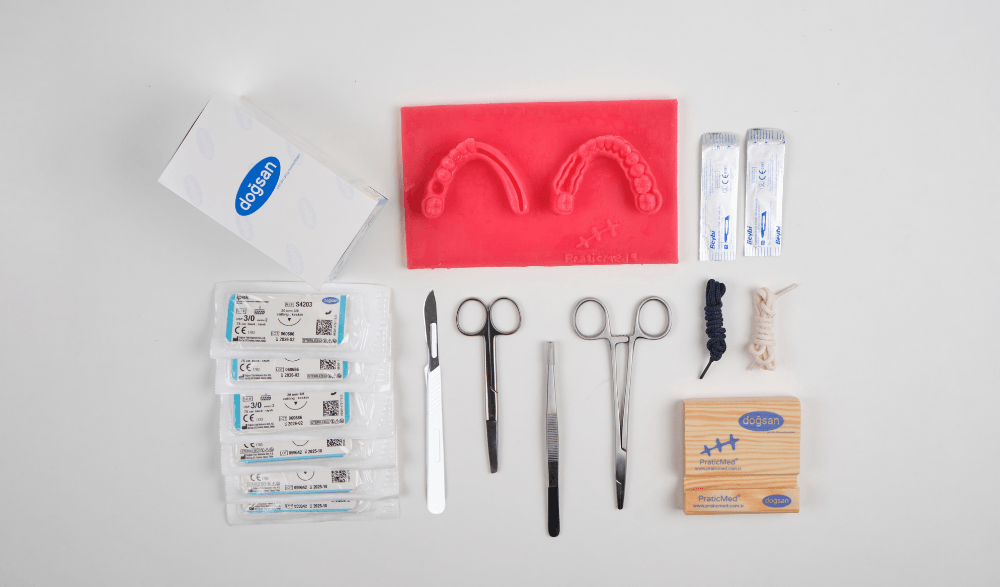 Eco Dental Suture Flap Closure Training Kit - Red Pad