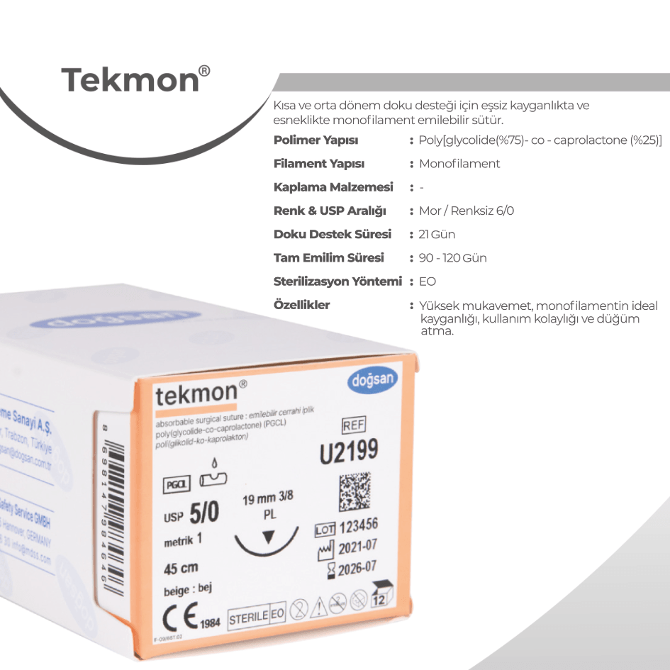 Tekmon PGCL (Poliglikodi Kaprolakton) Sütür - Doğsan