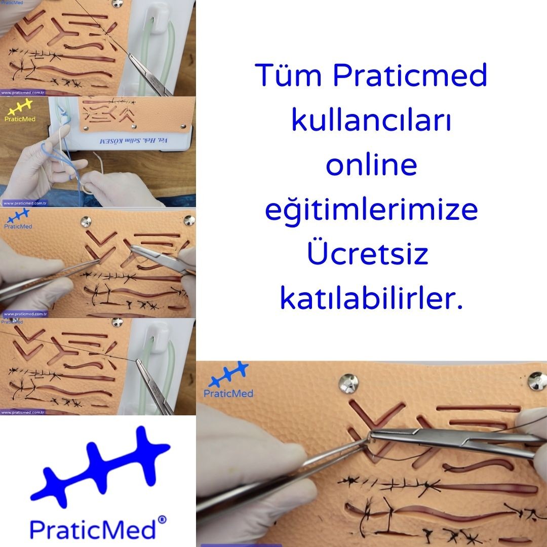 Sütür, Ligatür, Anastomoz Eğitim Seti (Masa Tipi) - Tıp & Veteriner Hekimliği (Beyaz) - PraticMed