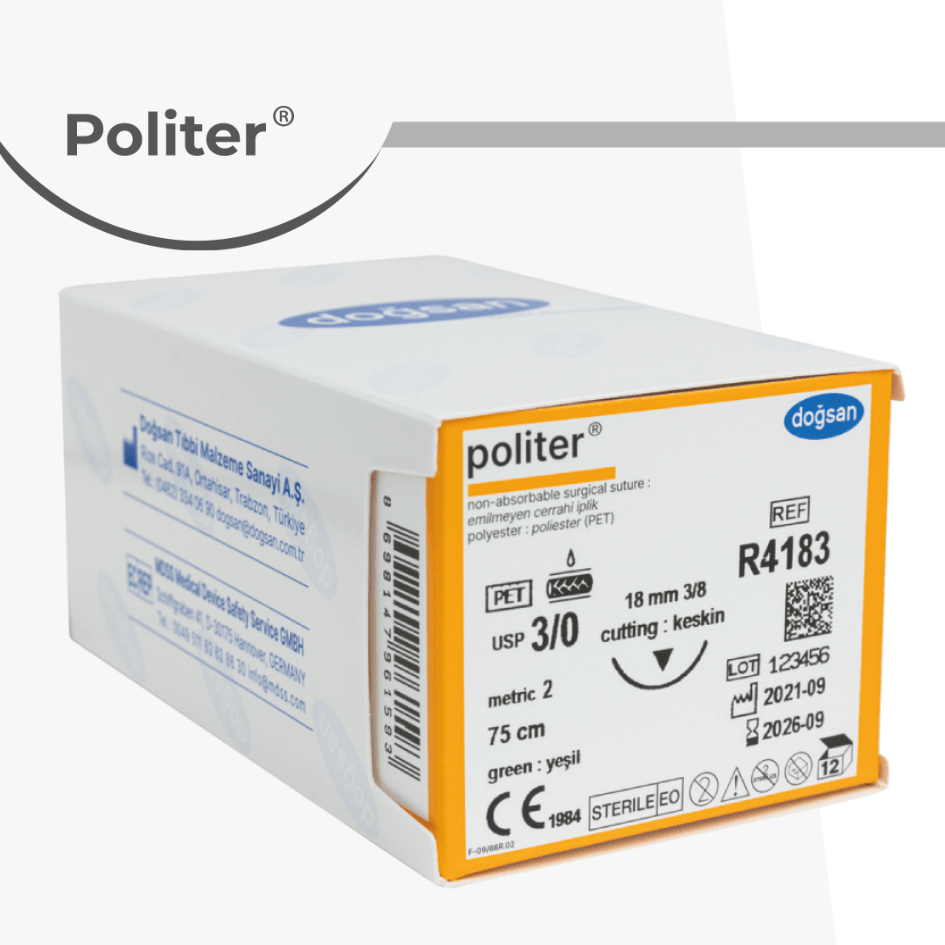 Politer PET (Polyester) Sütür - Doğsan