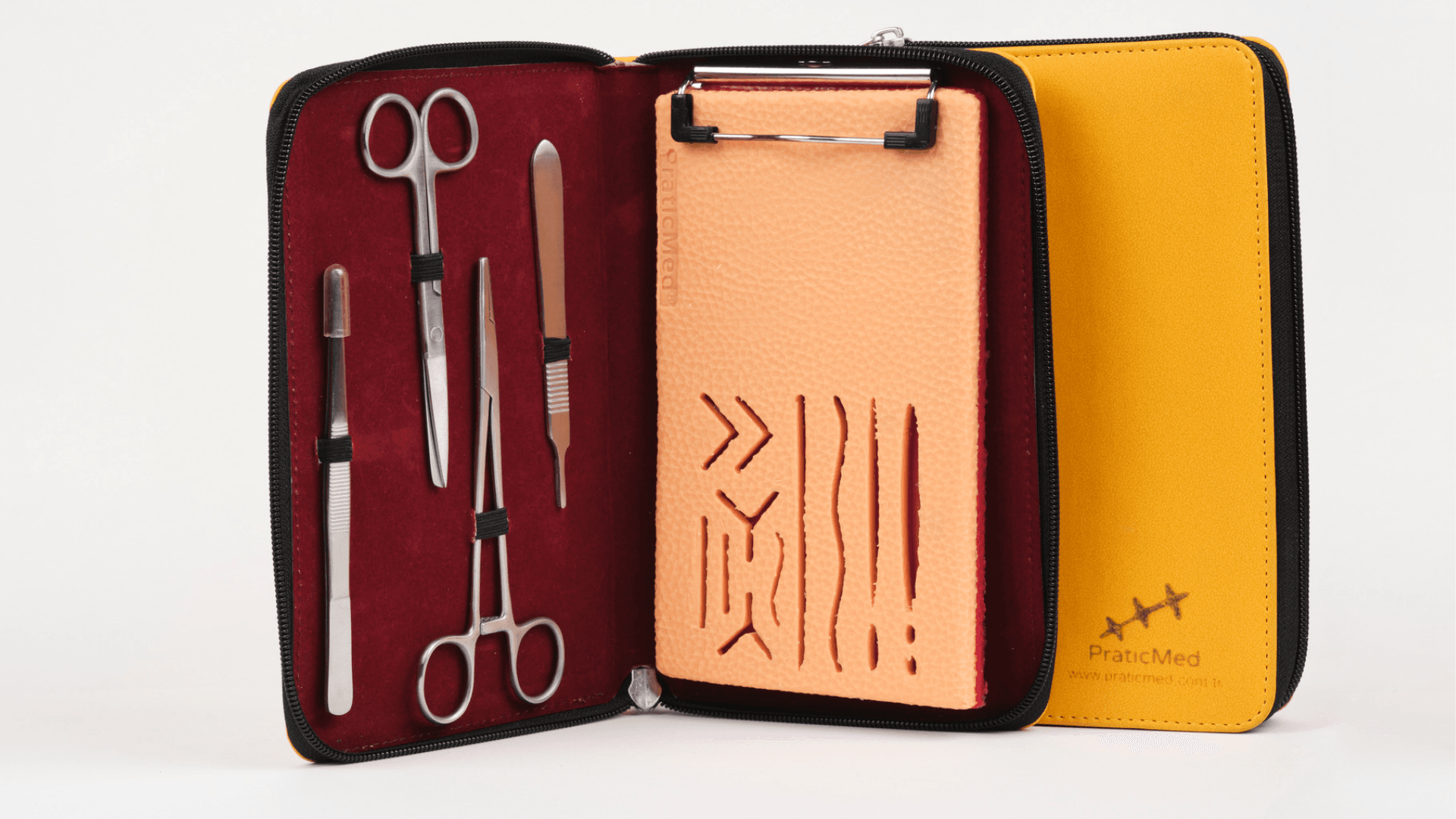 Suture Ligature Anastomosis Training Kit (Customization Bag)  - Yellow Bag & Wounded Pad