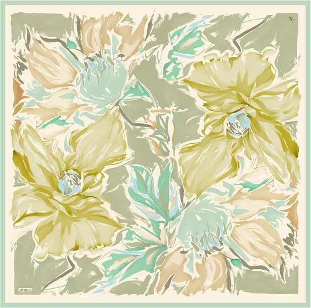 ARMİNE Sura İpek Eşarp 2025 Nostaji Yaz 9337D 83