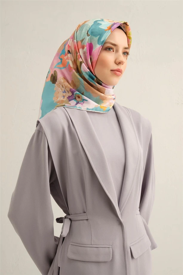 ARMİNE Sura İpek Eşarp 2025 Nostaji Yaz 9334D 34