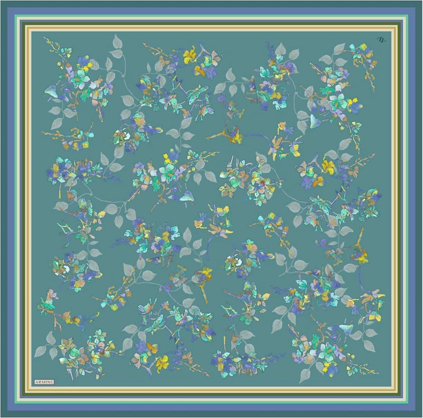 ARMİNE Sura İpek Eşarp 2025 Nostaji Yaz 9316D 32 