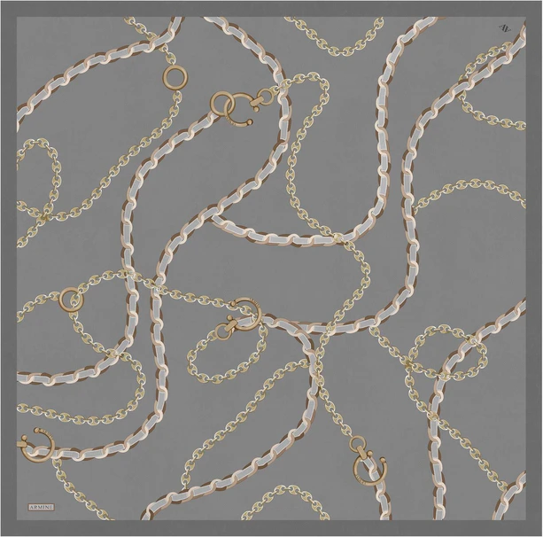 ARMİNE Sura İpek Eşarp 2025 Nostaji Yaz 9346D 34