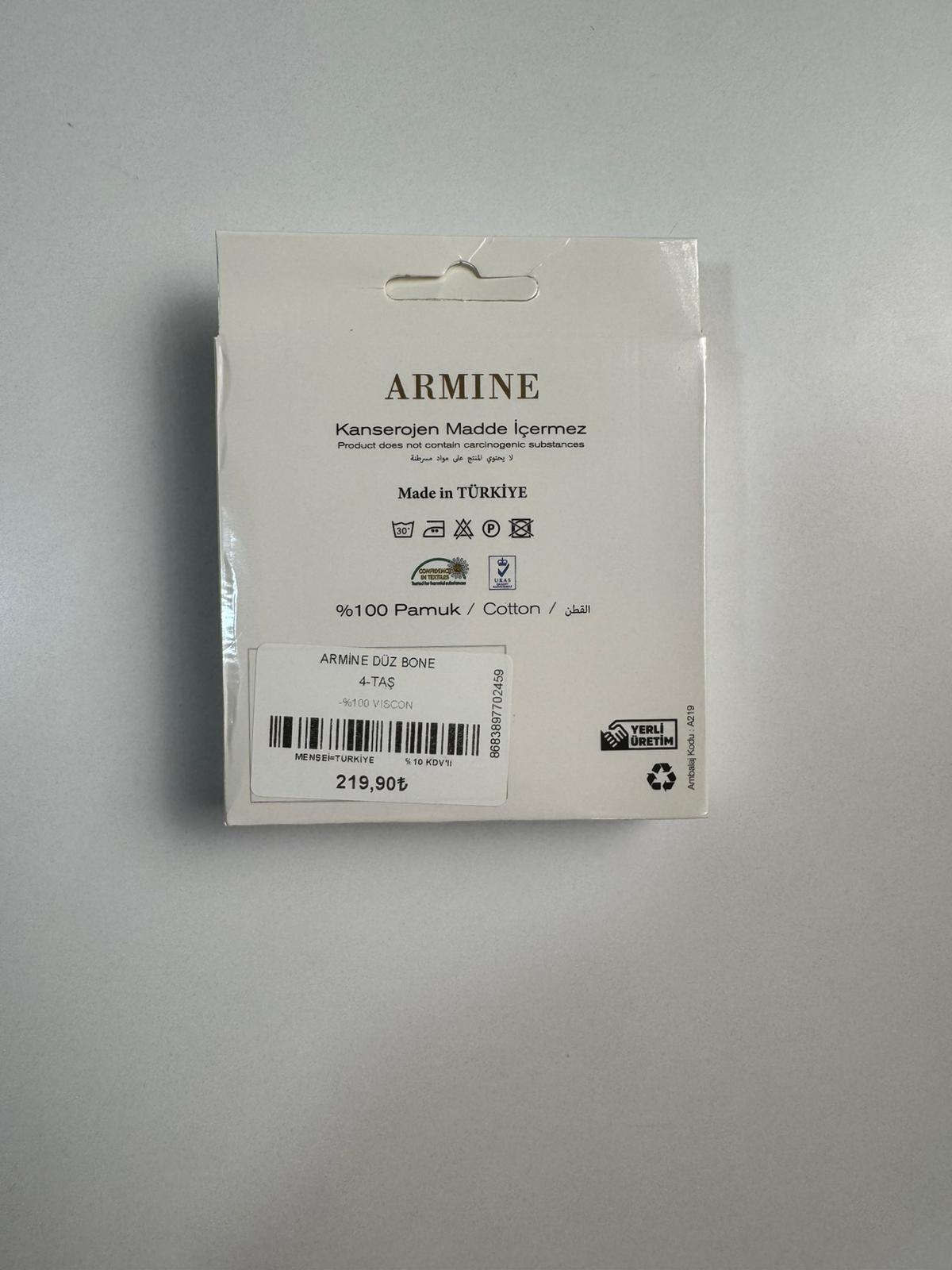 ARMİNE Dikişsiz Lüks Penye Bone (TAŞ)