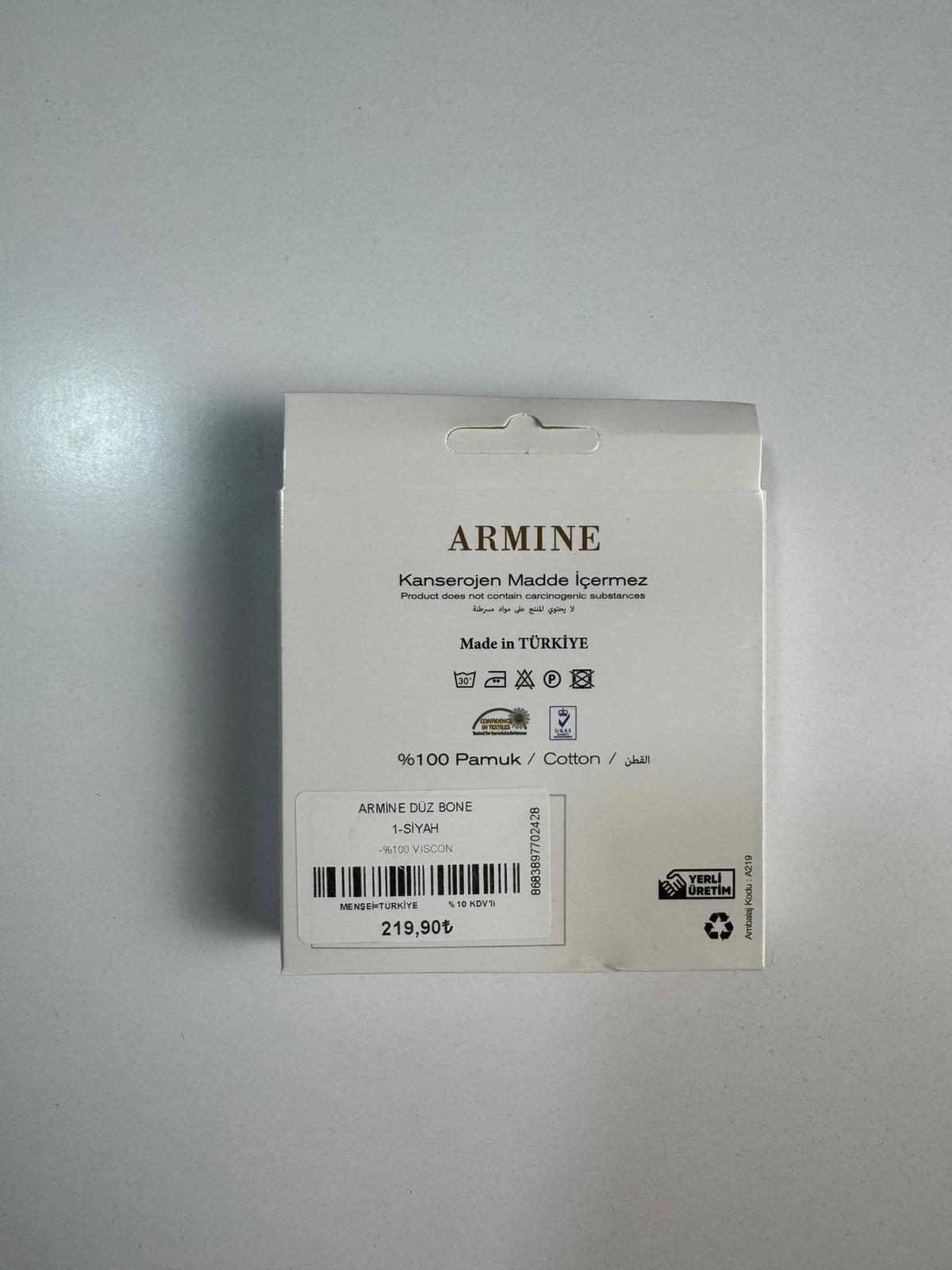 ARMİNE Dikişsiz Lüks Penye Bone (SİYAH)