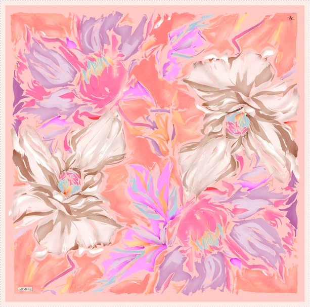 ARMİNE Sura İpek Eşarp 2025 Nostaji Yaz 9337D 82