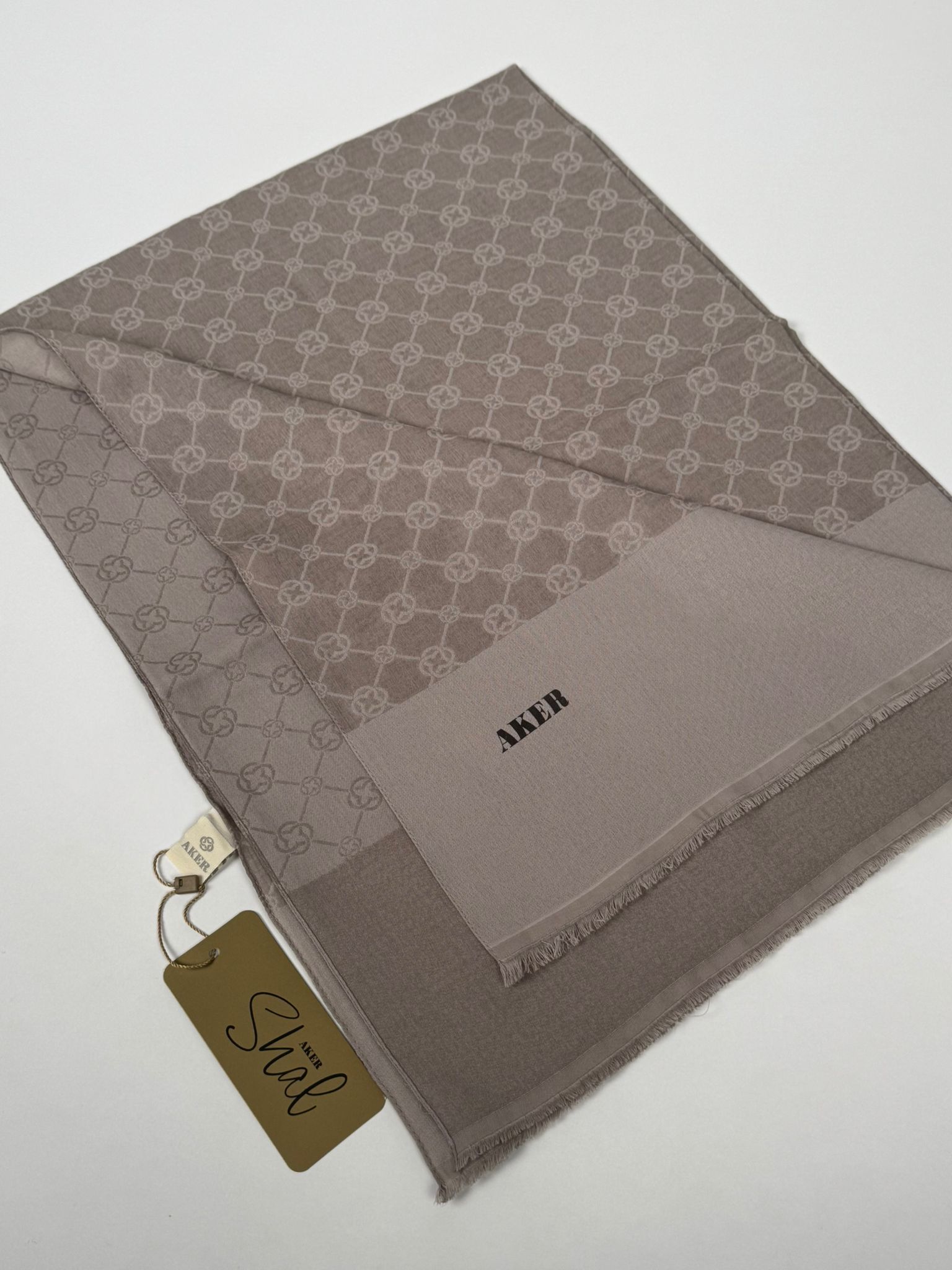 AKER Elegance Monogram Şal 982