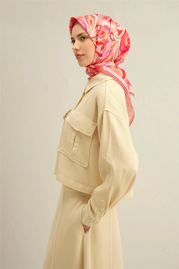 ARMİNE Sura İpek Eşarp 2025 Nostaji Yaz 9323D 33