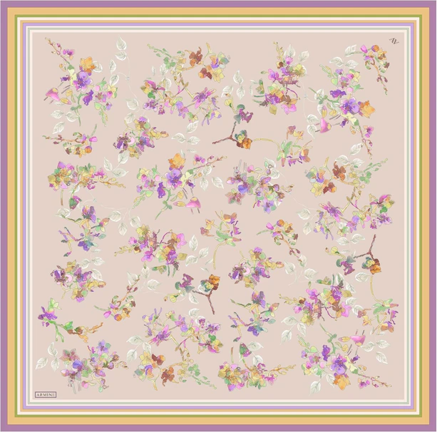 ARMİNE Sura İpek Eşarp 2025 Nostaji Yaz 9316D 31