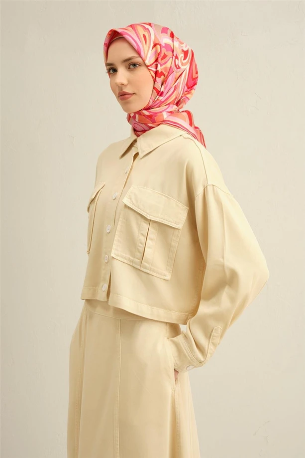 ARMİNE Sura İpek Eşarp 2025 Nostaji Yaz 9323D 33