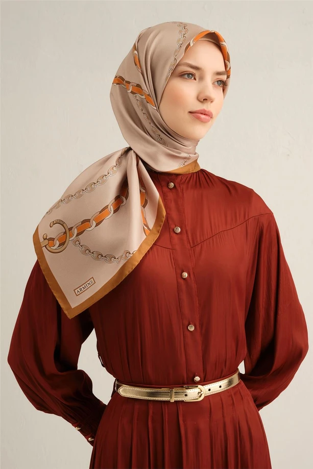 ARMİNE Sura İpek Eşarp 2025 Nostaji Yaz 9346D 38