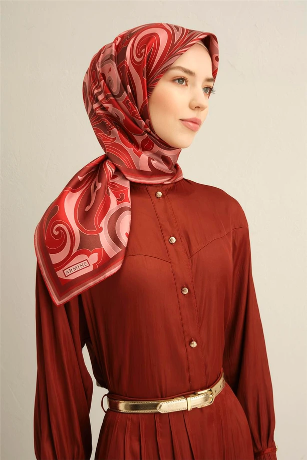 ARMİNE Sura İpek Eşarp 2025 Nostaji Yaz 9323D 86