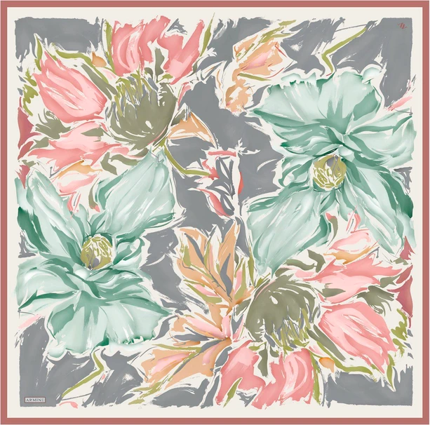 ARMİNE Sura İpek Eşarp 2025 Nostaji Yaz 9337D 01 