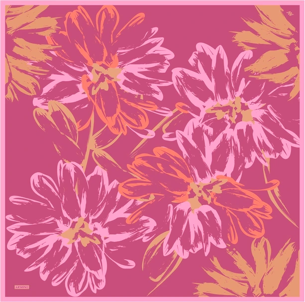 ARMİNE Sura İpek Eşarp 2025 Nostaji Yaz 9322D 09